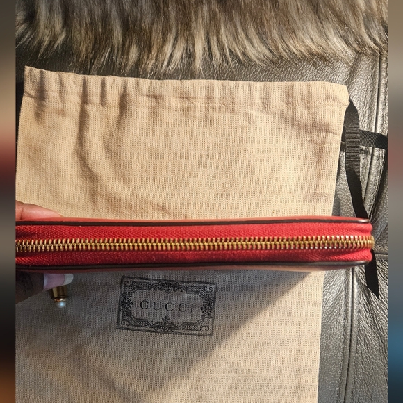 Gucci Bamboo Pearl Zip Around Long Wallet - Picture 4 of 5